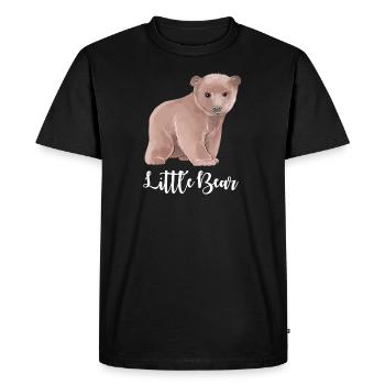 Watercolor Bear Family Little Bear - Men's Premium Organic T-Shirt - black - Front - Nico (187cm)