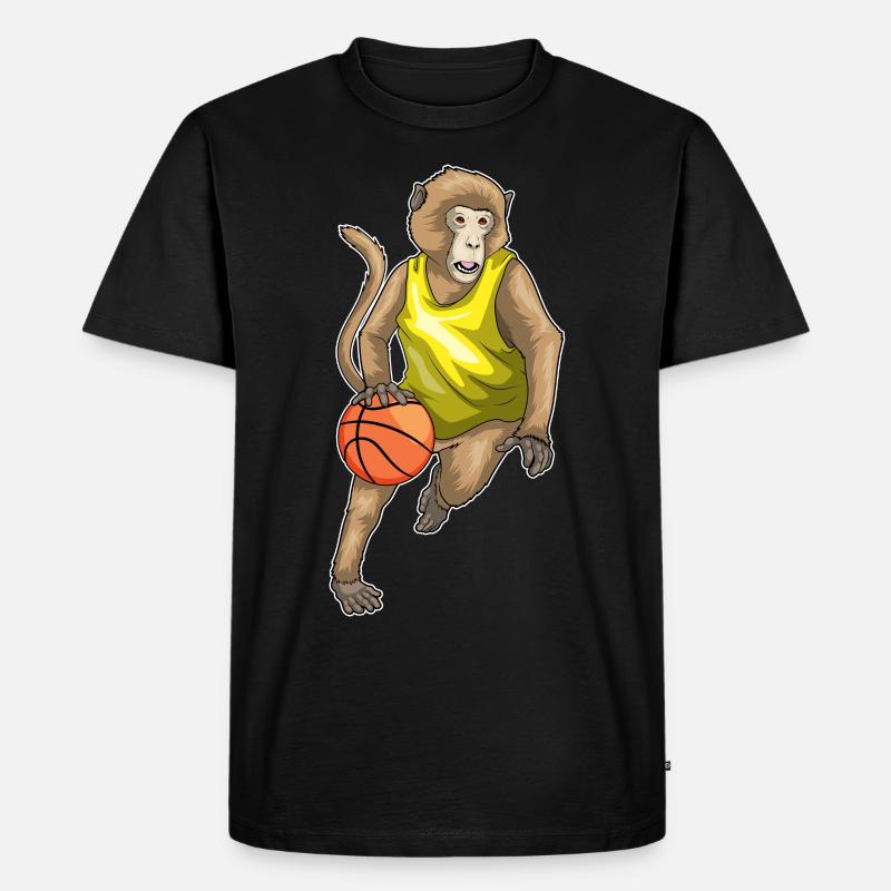 Singe Basketteur Basketteur - T-shirt Premium bio Homme - noir