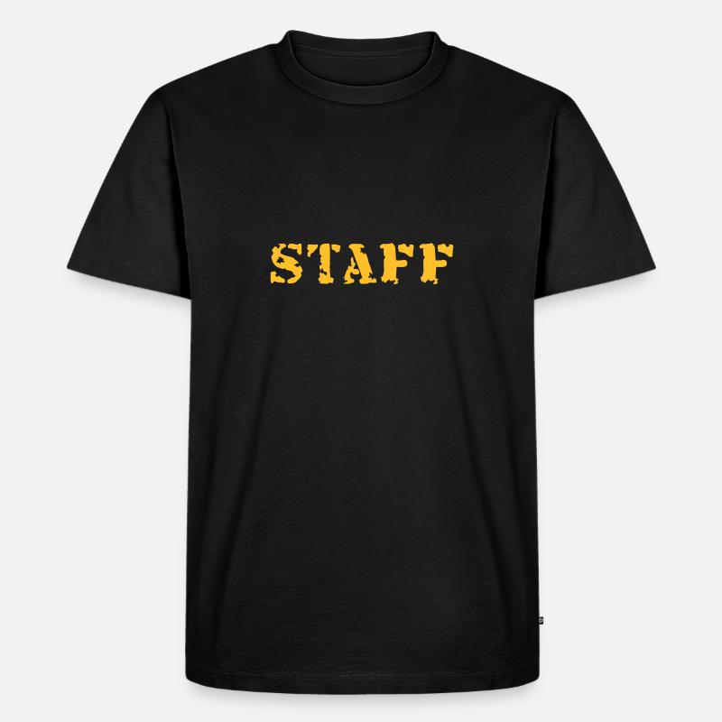 Staff - Männer Premium Bio T-Shirt - Schwarz
