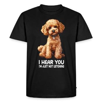 Poodle - Men's Premium Organic T-Shirt - black - Front - Nico (187cm)