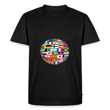 Flags of the World - Men's Premium Organic T-Shirt - black - Front - Nico (187cm)