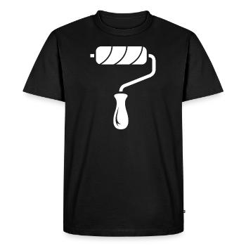 Outils Icône Peintre Peintre Rouleau Peintre Peintre - T-shirt Premium bio Homme - noir - Devant - Nico (187cm)