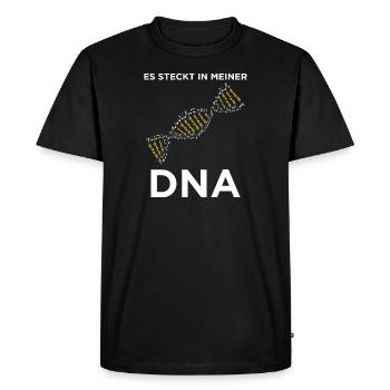 C'est dans mon joueur de trompette ADN - T-shirt Premium bio Homme - noir - Devant - Nico (187cm)