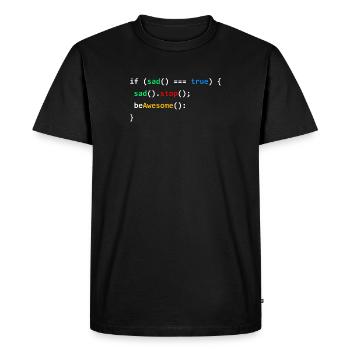 Si triste soyez génial programmation codage cadeau nerd - T-shirt Premium bio Homme - noir - Devant - Nico (187cm)