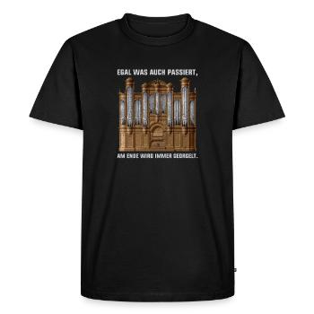 Peu importe ce qui se passe - musique d'organiste d'organe - T-shirt Premium bio Homme - noir - Devant - Nico (187cm)