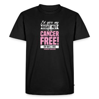 Je donnerais ma bonne noix pour survivre sans cancer - T-shirt Premium bio Homme - noir - Devant - Nico (187cm)