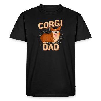 Corgi Dad Hommes Amoureux de Pembroke Welsh Corgi - T-shirt Premium bio Homme - noir - Devant - Nico (187cm)