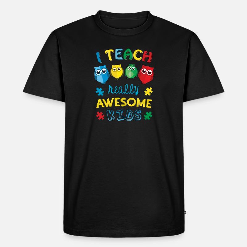 Autismus Lehrer Autismus Bewusstsein - Männer Premium Bio T-Shirt - Schwarz
