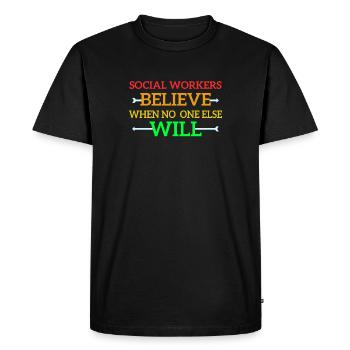 Social Worker Social Work Social Worker - Men's Premium Organic T-Shirt - black - Front - Nico (187cm)
