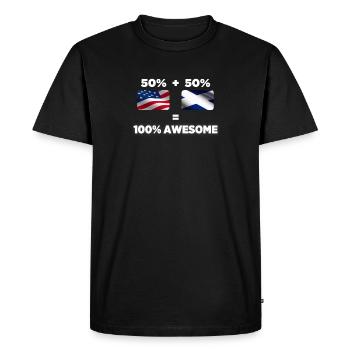 Half Scottish Half American Totally Awesome - Men's Premium Organic T-Shirt - black - Front - Nico (187cm)