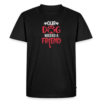 Pregnancy dog - Men's Premium Organic T-Shirt - black - Front - Nico (187cm)