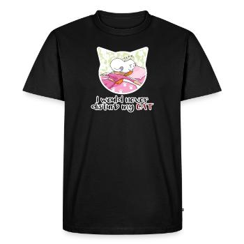 I Would Never Disturb My Cat - Kitten Lover - T-shirt Premium bio Homme - noir - Devant - Nico (187cm)