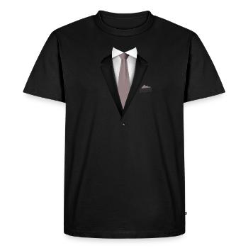 Tuxedo with a Tie For Weddings And Special - Men's Premium Organic T-Shirt - black - Front - Nico (187cm)