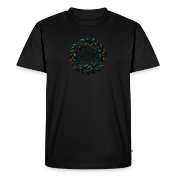 Merry Christmas design Funny Gift for Xmas Lovers - Men's Premium Organic T-Shirt - black - Front - Nico (187cm)