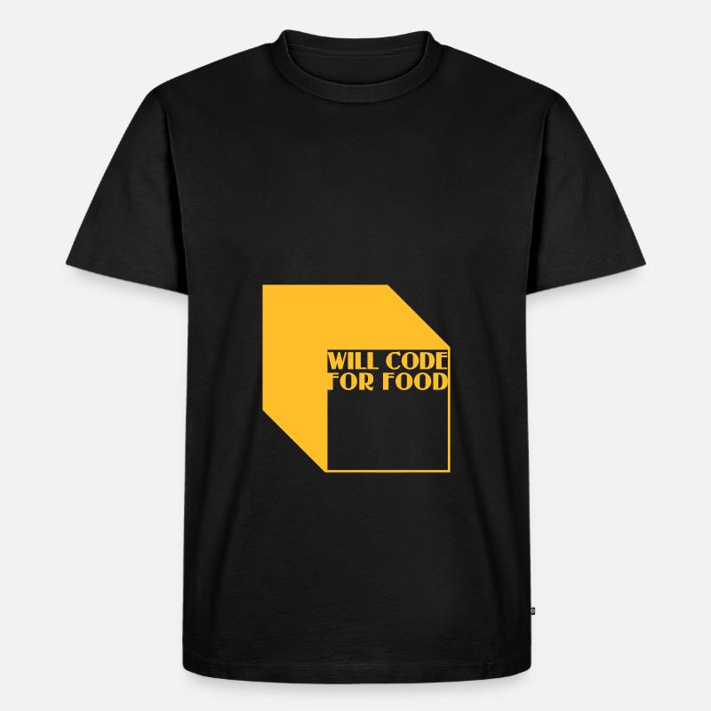 code for food - Männer Premium Bio T-Shirt - Schwarz