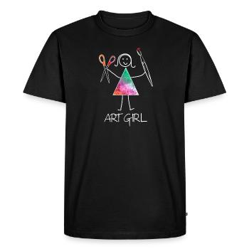 Artiste artiste artiste peinture fille femmes - T-shirt Premium bio Homme - noir - Devant - Nico (187cm)