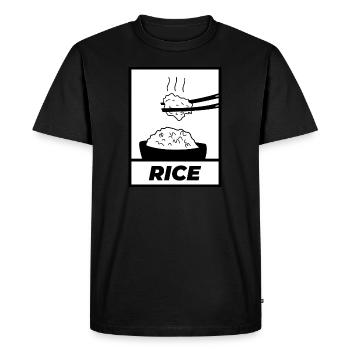 Riz simple noir - T-shirt Premium bio Homme - noir - Devant - Nico (187cm)