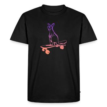 Skateboard Kangourou Skateboard Skater - T-shirt Premium bio Homme - noir - Devant - Nico (187cm)