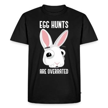 Chasse aux œufs de Pâques Les chasses aux œufs de lapin de Pâques sont surestimées - T-shirt Premium bio Homme - noir - Devant - Nico (187cm)