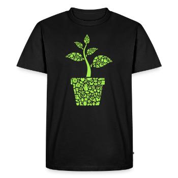 Gardener, Florist, Hobby Gardener, Garden Women - Men's Premium Organic T-Shirt - black - Front - Nico (187cm)