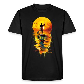 SUP Stand Up Paddle Bestseller SUP Wassersport - Männer Premium Bio T-Shirt - Schwarz - Vorne - Nico (187cm)