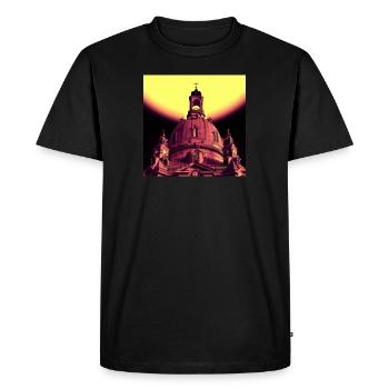 Frauenkirche Dresden - Local AI Art #999 - Men's Premium Organic T-Shirt - black - Front - Nico (187cm)