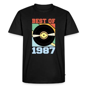 Best of 1987 - Men's Premium Organic T-Shirt - black - Front - Nico (187cm)