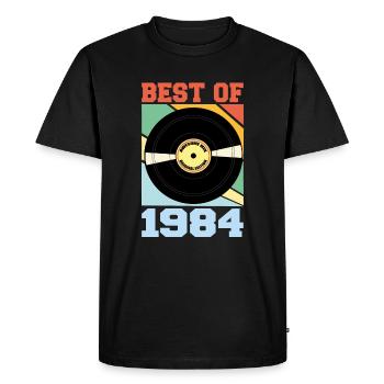 Le meilleur de 1984 - T-shirt Premium bio Homme - noir - Devant - Nico (187cm)