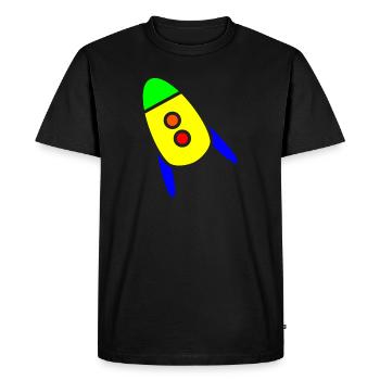 rocket enfant ok - T-shirt Premium bio Homme - noir - Devant - Nico (187cm)