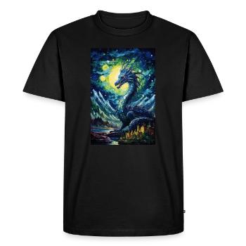 Dragon - Men's Premium Organic T-Shirt - black - Front - Nico (187cm)