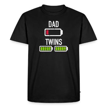 Twins - Men's Premium Organic T-Shirt - black - Front - Nico (187cm)