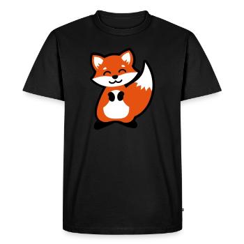 Idée cadeau animal enfant renard cadeau animal enfant renard - T-shirt Premium bio Homme - noir - Devant - Nico (187cm)