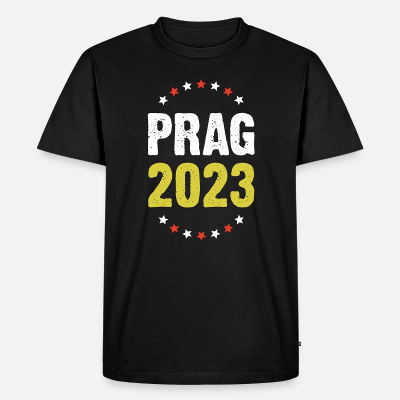 Prag 2023 - Männer Premium Bio T-Shirt - Schwarz