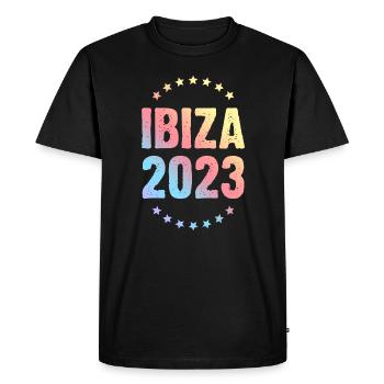Ibiza 2023 - Men's Premium Organic T-Shirt - black - Front - Nico (187cm)