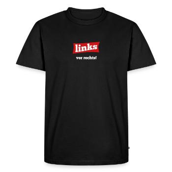 Contre le droit - T-shirt Premium bio Homme - noir - Devant - Nico (187cm)