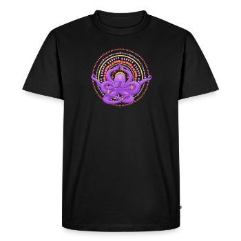 Octobuddha - Men's Premium Organic T-Shirt - black - Front - Nico (187cm)