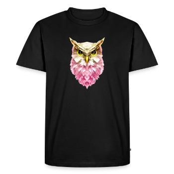 Night Owl - Men's Premium Organic T-Shirt - black - Front - Nico (187cm)