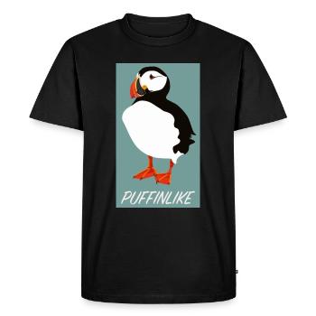 Macareux Macareux - T-shirt Premium bio Homme - noir - Devant - Nico (187cm)