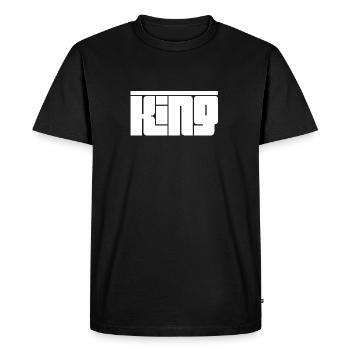 roi - T-shirt Premium bio Homme - noir - Devant - Nico (187cm)