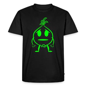 Onion Desperate Despair funny green - Men's Premium Organic T-Shirt - black - Front - Nico (187cm)