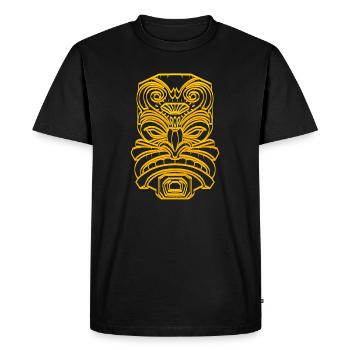 Tiki Masque Tiki Bar Hawaii Or - T-shirt Premium bio Homme - noir - Devant - Nico (187cm)