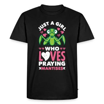 Insect Bug Collector Just A Girl Who Loves - Men's Premium Organic T-Shirt - black - Front - Nico (187cm)
