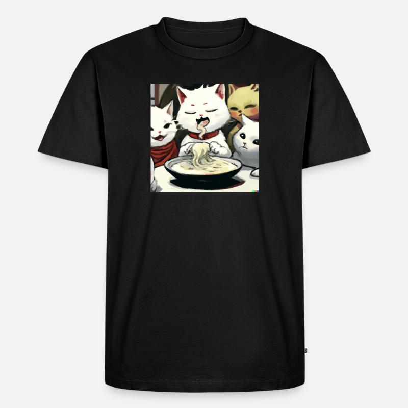 Katzen - Männer Premium Bio T-Shirt - Schwarz