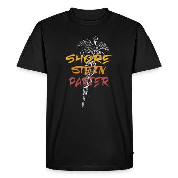 Papier de pierre de rivage - T-shirt Premium bio Homme - noir - Devant - Nico (187cm)