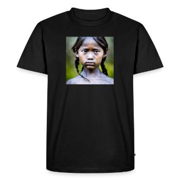 fille fille noire, filles, problèmes de fille, bébé fille - T-shirt Premium bio Homme - noir - Devant - Nico (187cm)