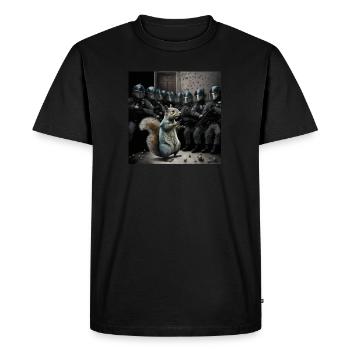 Un écureuil répète le soulèvement - T-shirt Premium bio Homme - noir - Devant - Nico (187cm)
