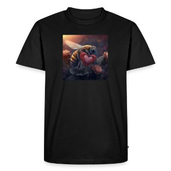 Bee my Valentine - T-shirt Premium bio Homme - noir - Devant - Nico (187cm)