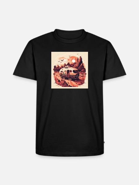 Bus Camping Adventure Outback Australia - Men's Premium Organic T-Shirt - black
