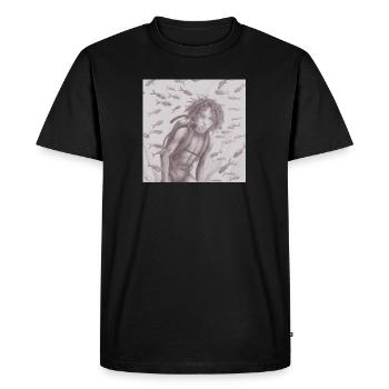 Garçon plongeur beige - T-shirt Premium bio Homme - noir - Devant - Nico (187cm)