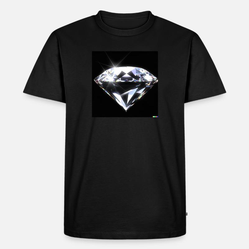Diamant - Männer Premium Bio T-Shirt - Schwarz